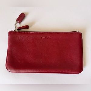 Coach Red zippered pouch